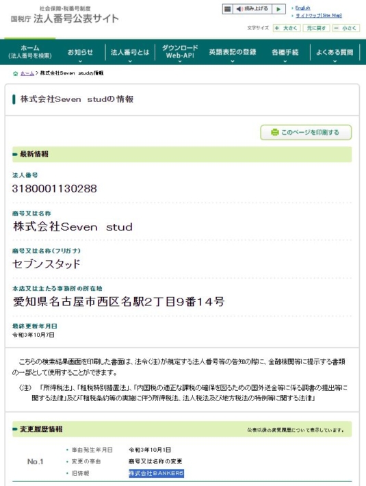 株式会社Ｓｅｖｅｎ　ｓｔｕｄの情報